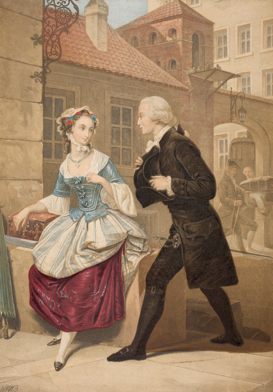 Pierwsze wrażenia, 1851 autorstwa George Baxter
