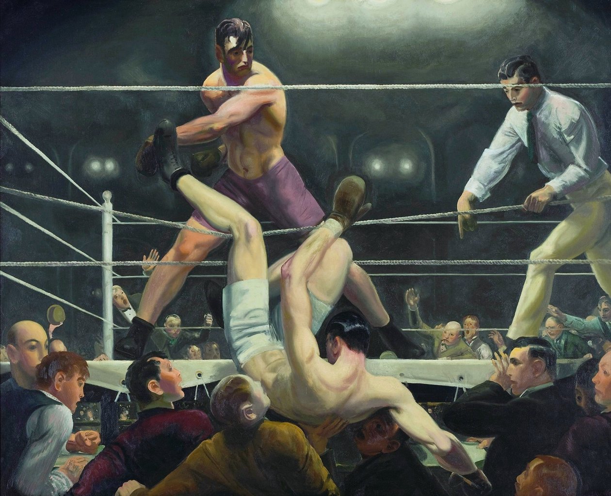 Dempsey i Firpo autorstwa George Wesley Bellows