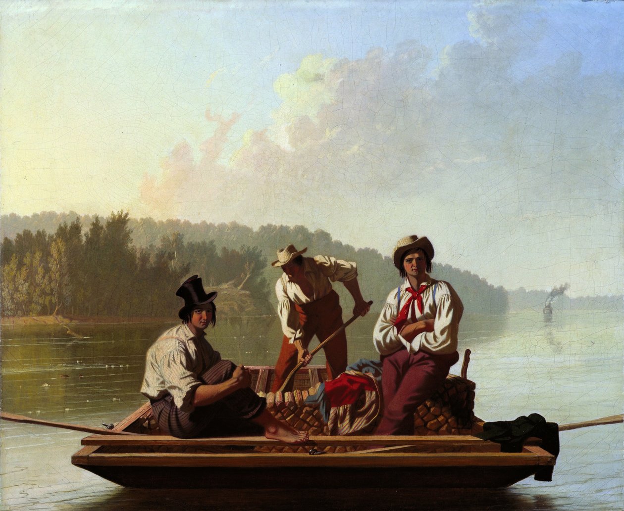 Przewoźnicy na Missouri autorstwa George Caleb Bingham