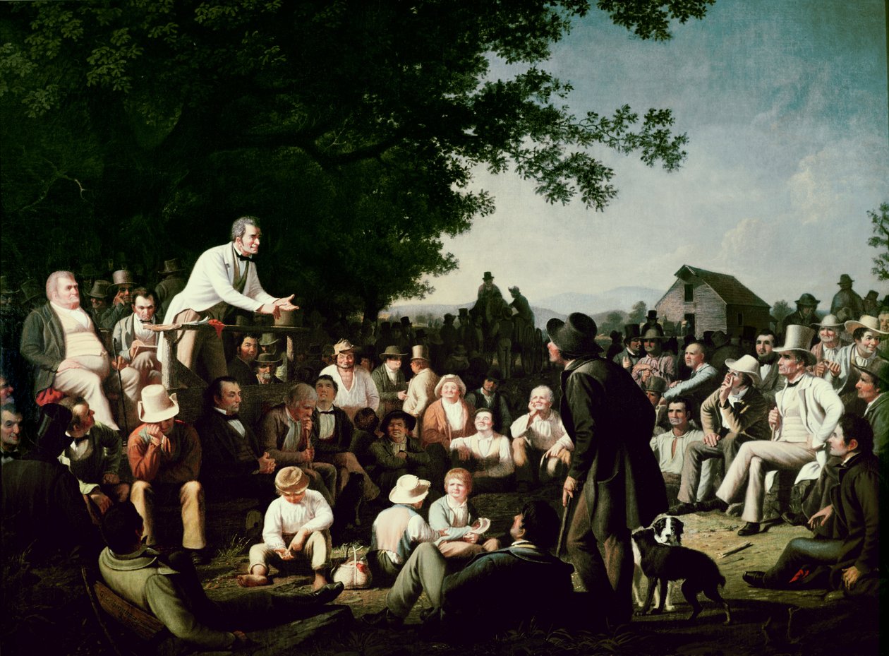 Przemówienie pniaka autorstwa George Caleb Bingham