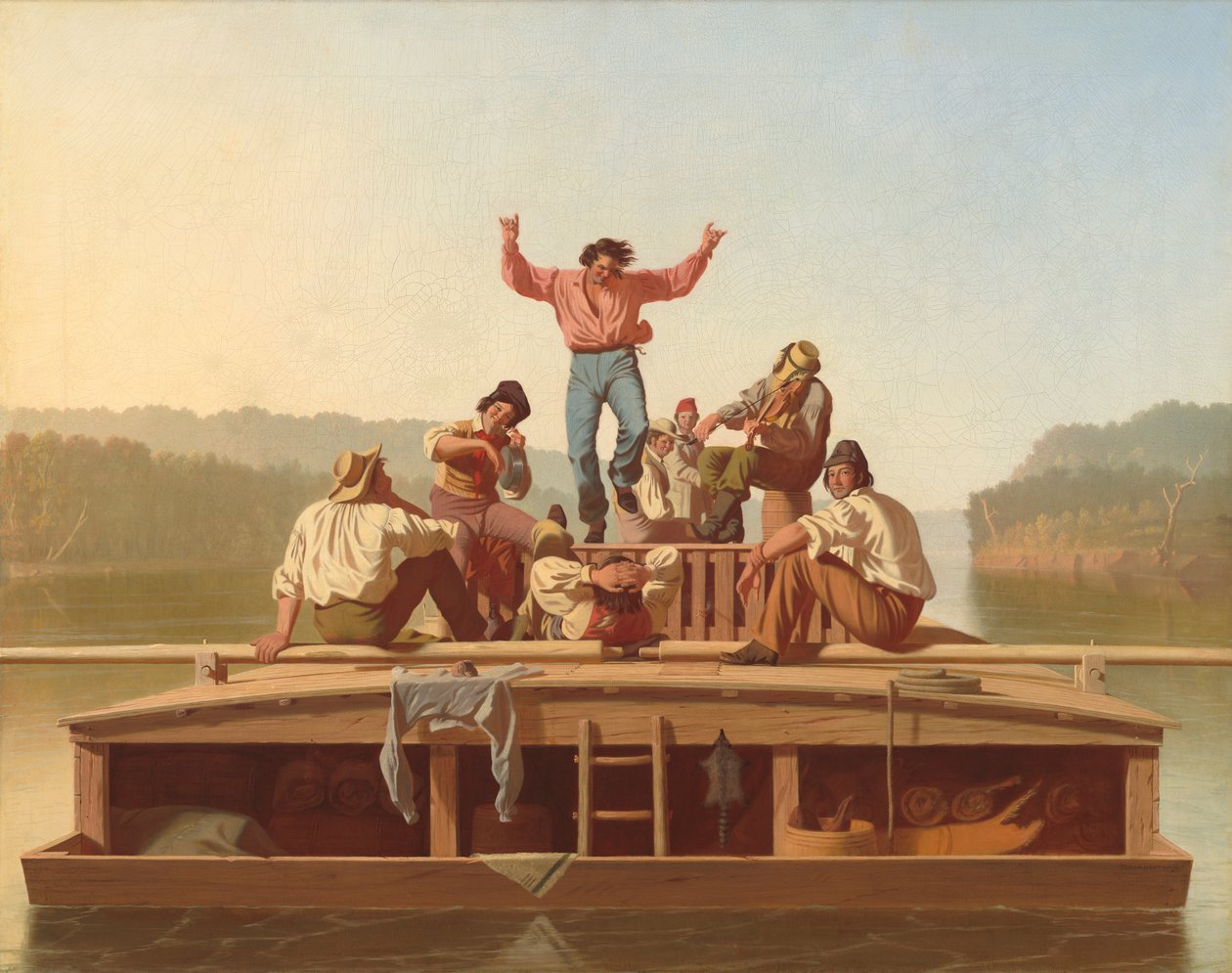 Wesoli wodniacy autorstwa George Caleb Bingham