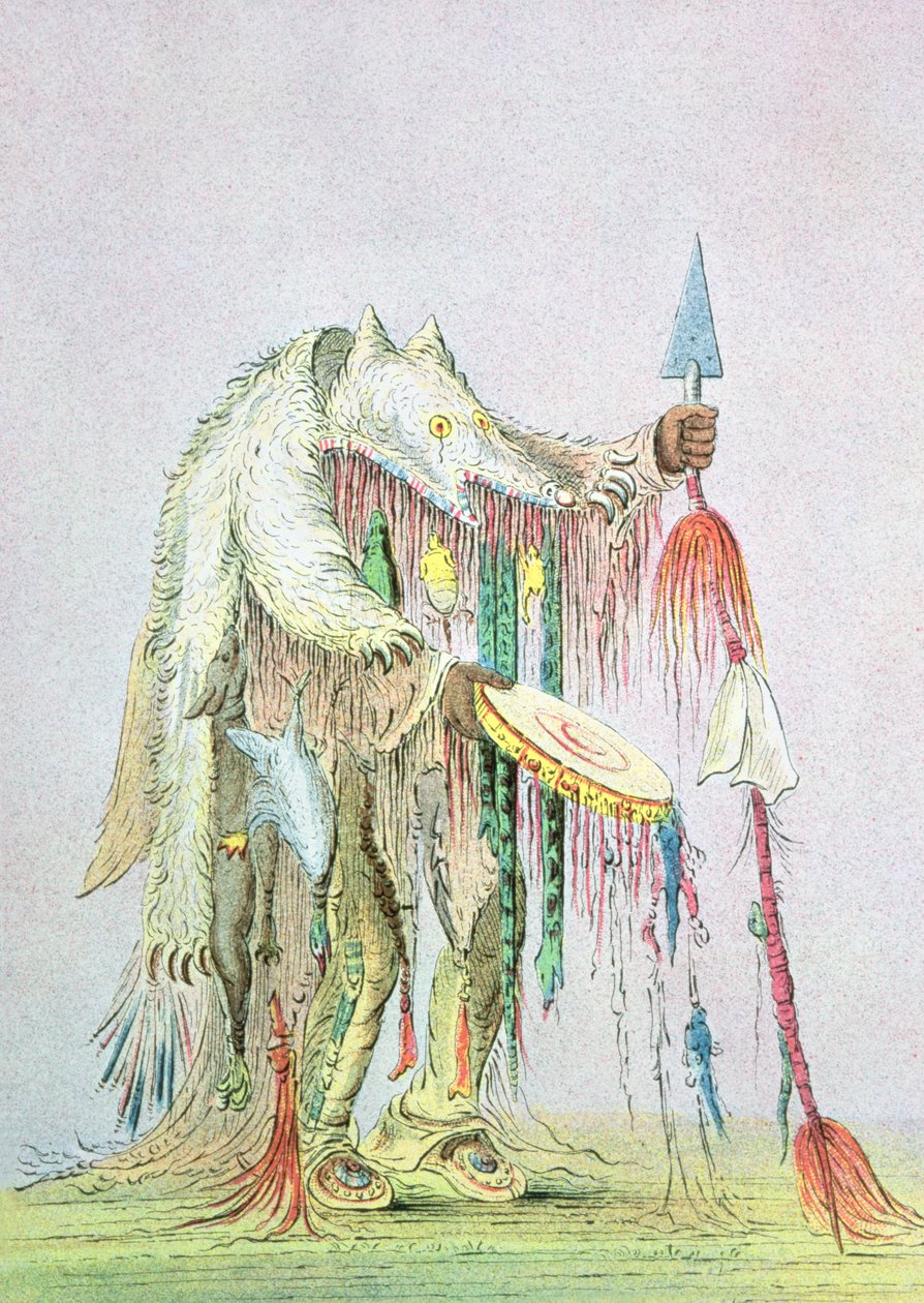 Blackfoot Medicine Man poli autorstwa George Catlin