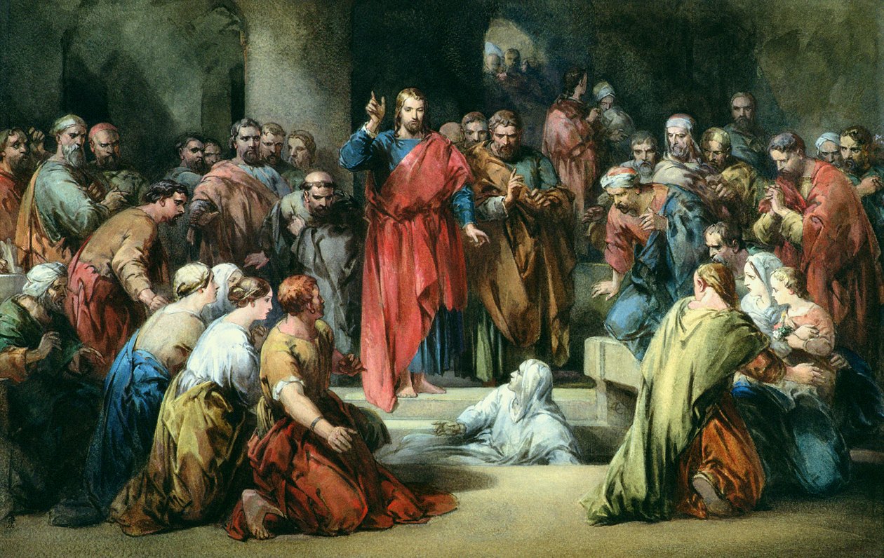 Wskrzeszenie Łazarza autorstwa George Cattermole