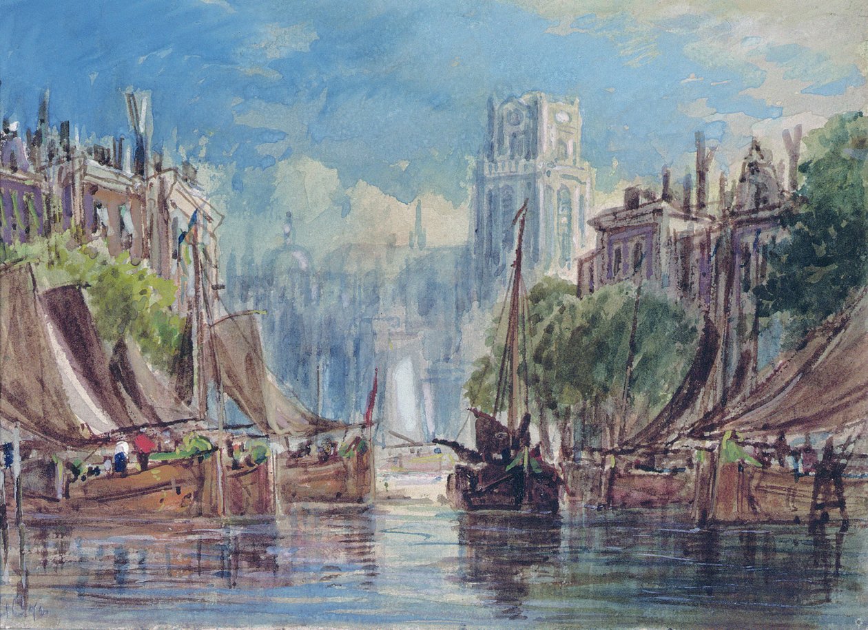 Widok na Rotterdam autorstwa George the Elder Chambers