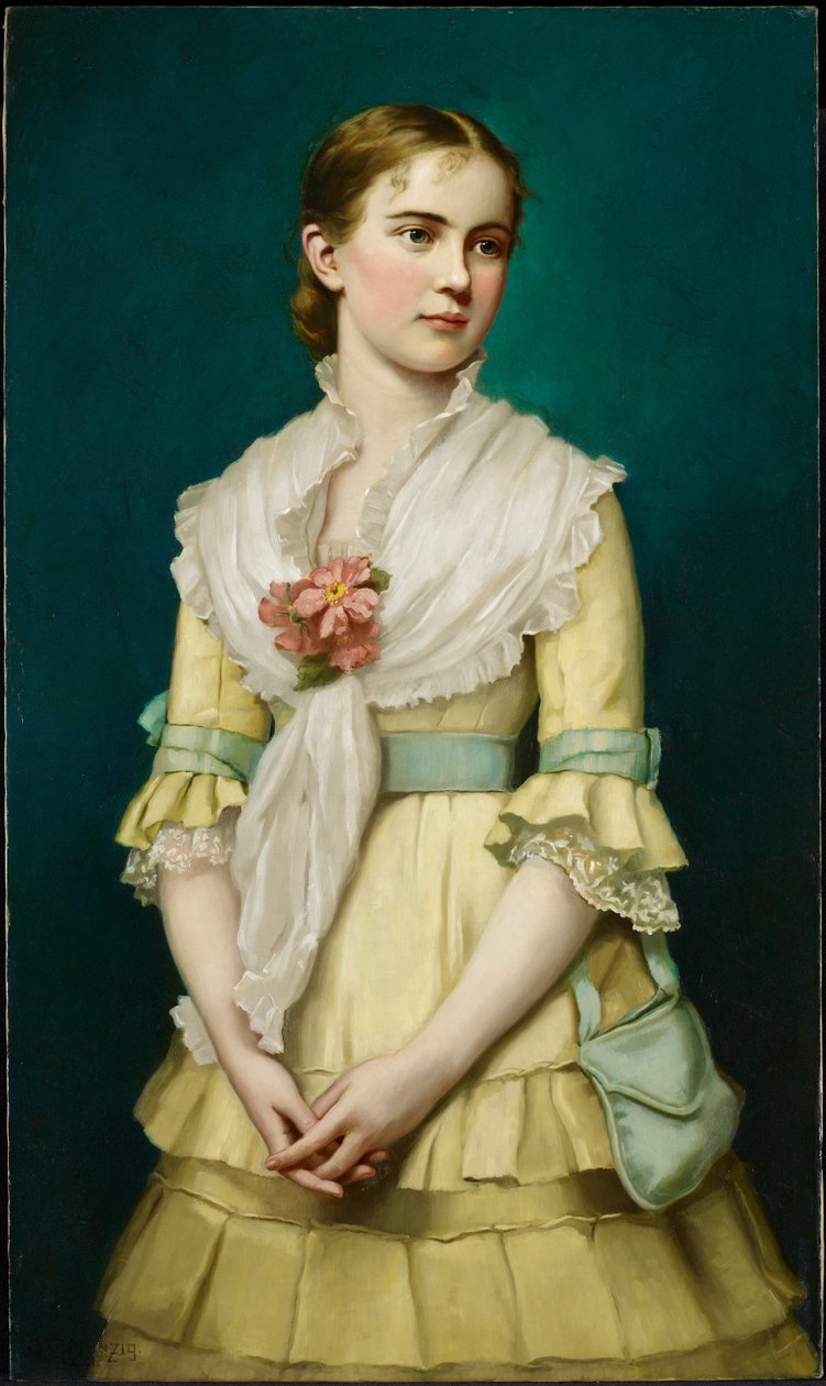 Portret młodej dziewczyny, 1881 autorstwa George Chickering Munzig