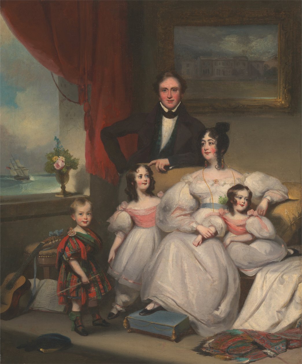 Angielska rodzina w Makau autorstwa George Chinnery