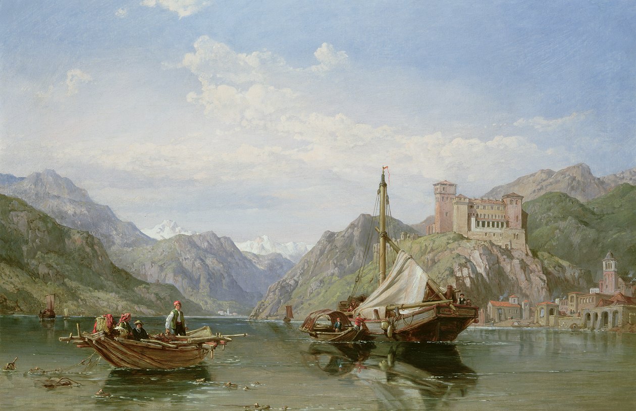 Angera nad jeziorem Maggiore autorstwa George Clarkson Stanfield