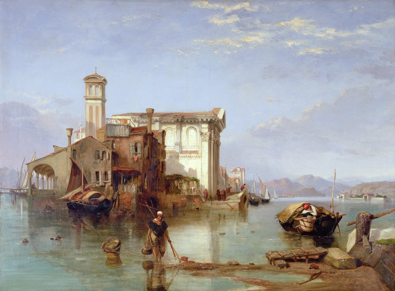 Widok na Morze Śródziemne, 1834-35 autorstwa George Clarkson Stanfield