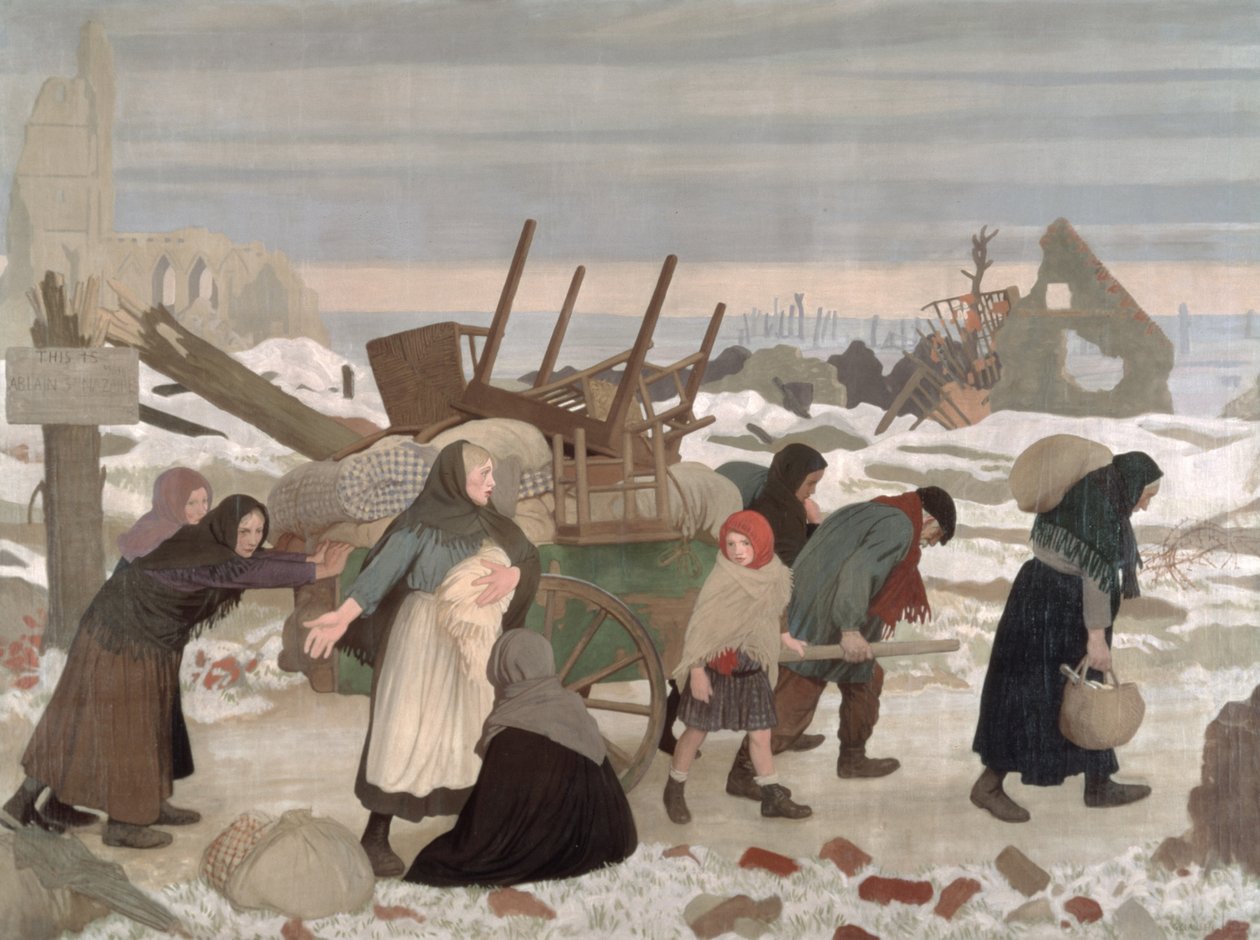 Powrót do Ziemi Odzyskanej, ok. 1918 autorstwa George Clausen