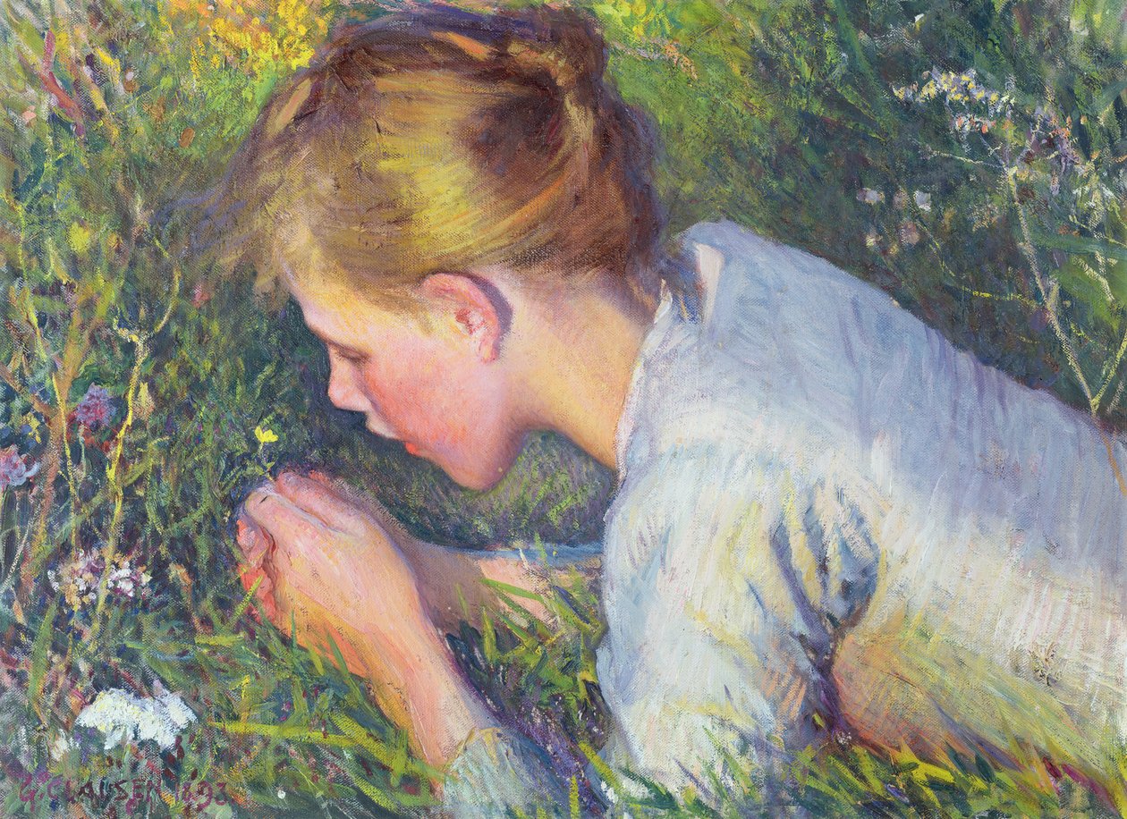 Małe polne kwiatki, 1895 autorstwa George Clausen