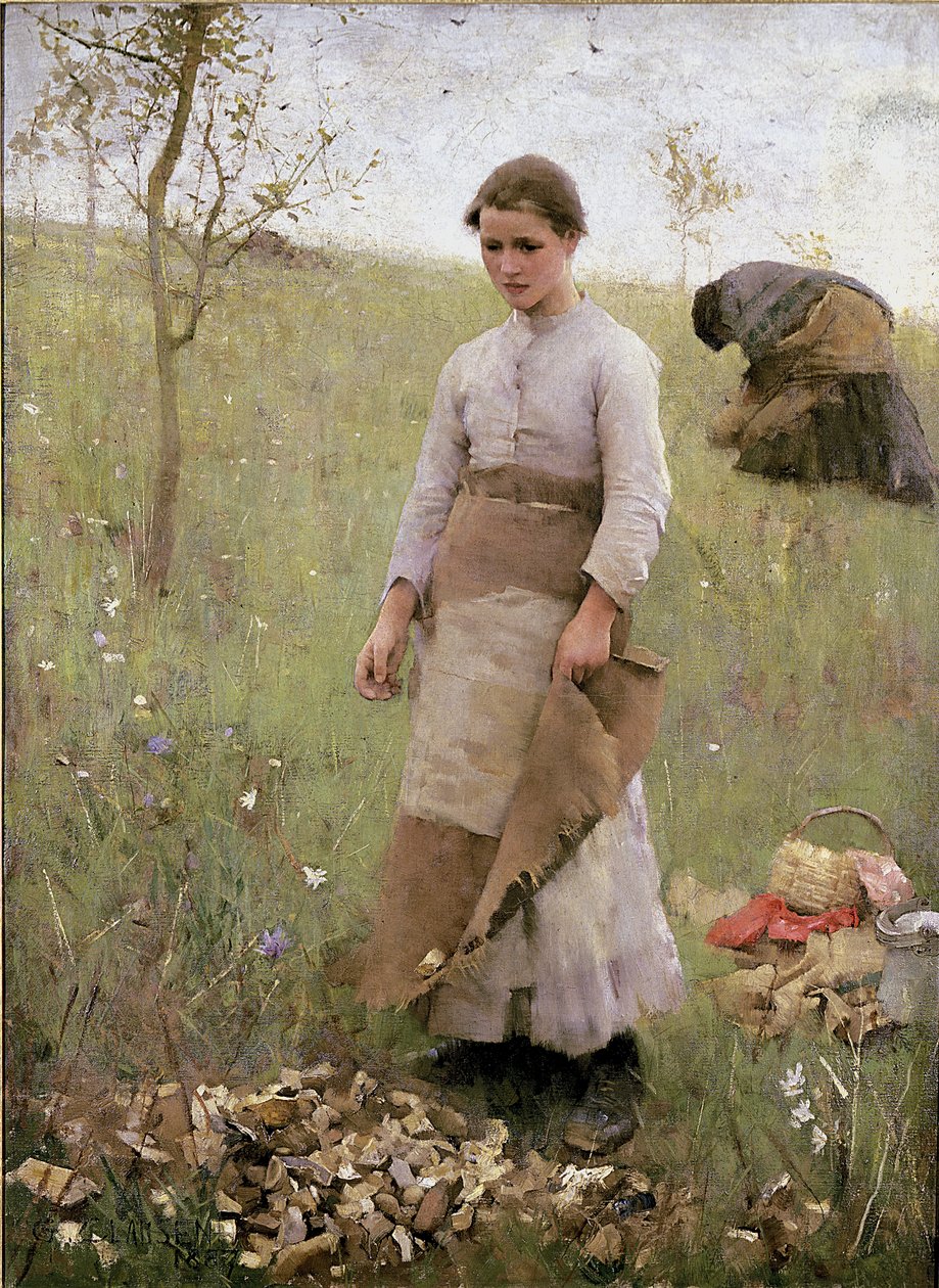 Zbieracze kamieni, 1887 autorstwa George Clausen