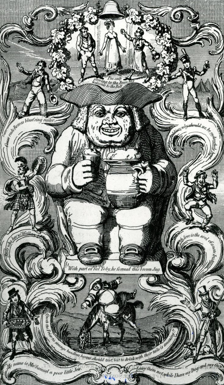 Frontyspis z „The Universal Songster” Muzeum Mirta Vol I, 1825 autorstwa George Cruikshank