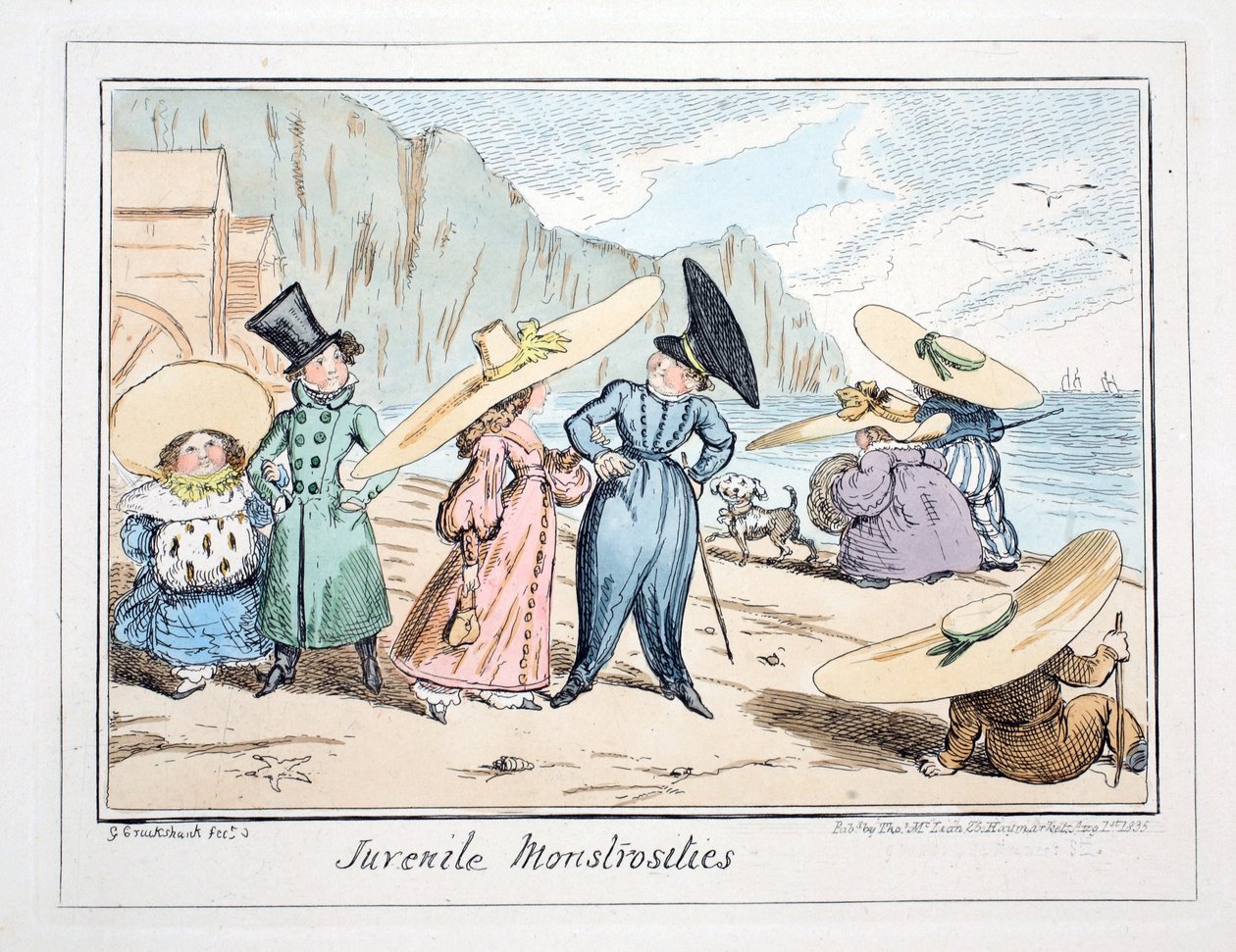 Potworności młodocianych, wyd. 1835 (grawerowanie ręcznie kolorowane) autorstwa George Cruikshank