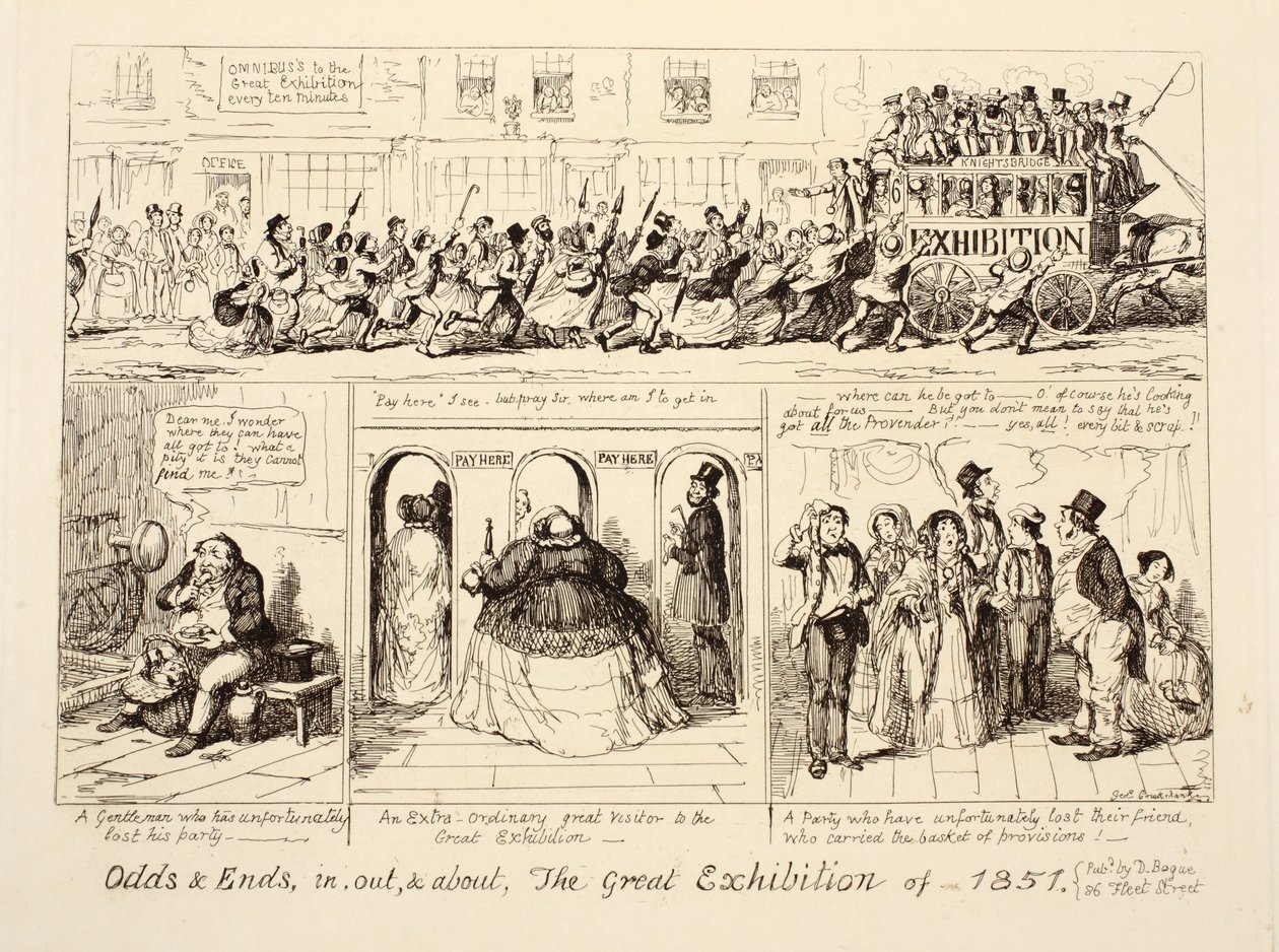Odds & Ends, In, Out, and About, Wielka Wystawa 1851, wyd. 1851 autorstwa George Cruikshank