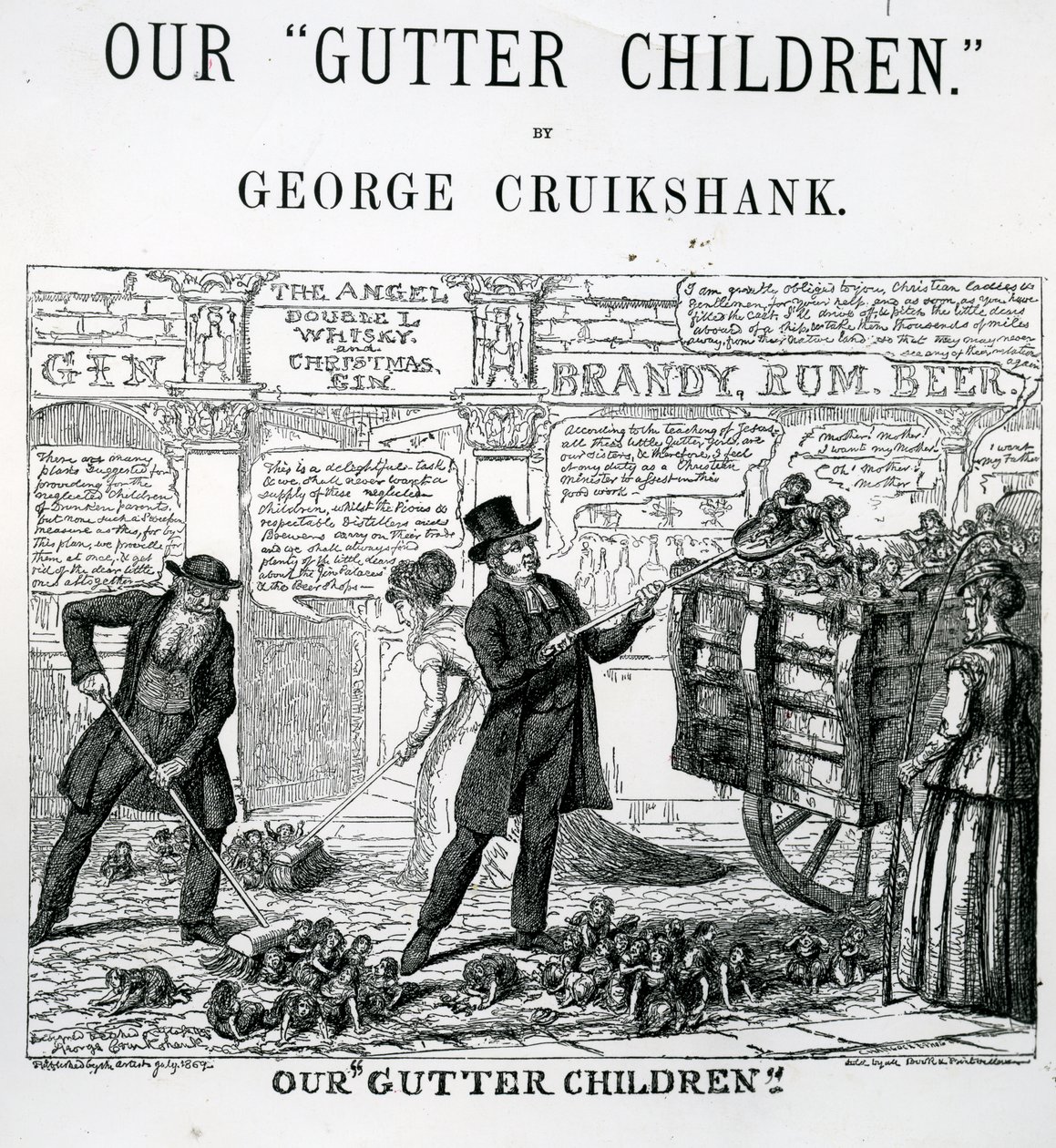 Nasze rynsztokowe dzieci, 1869 autorstwa George Cruikshank