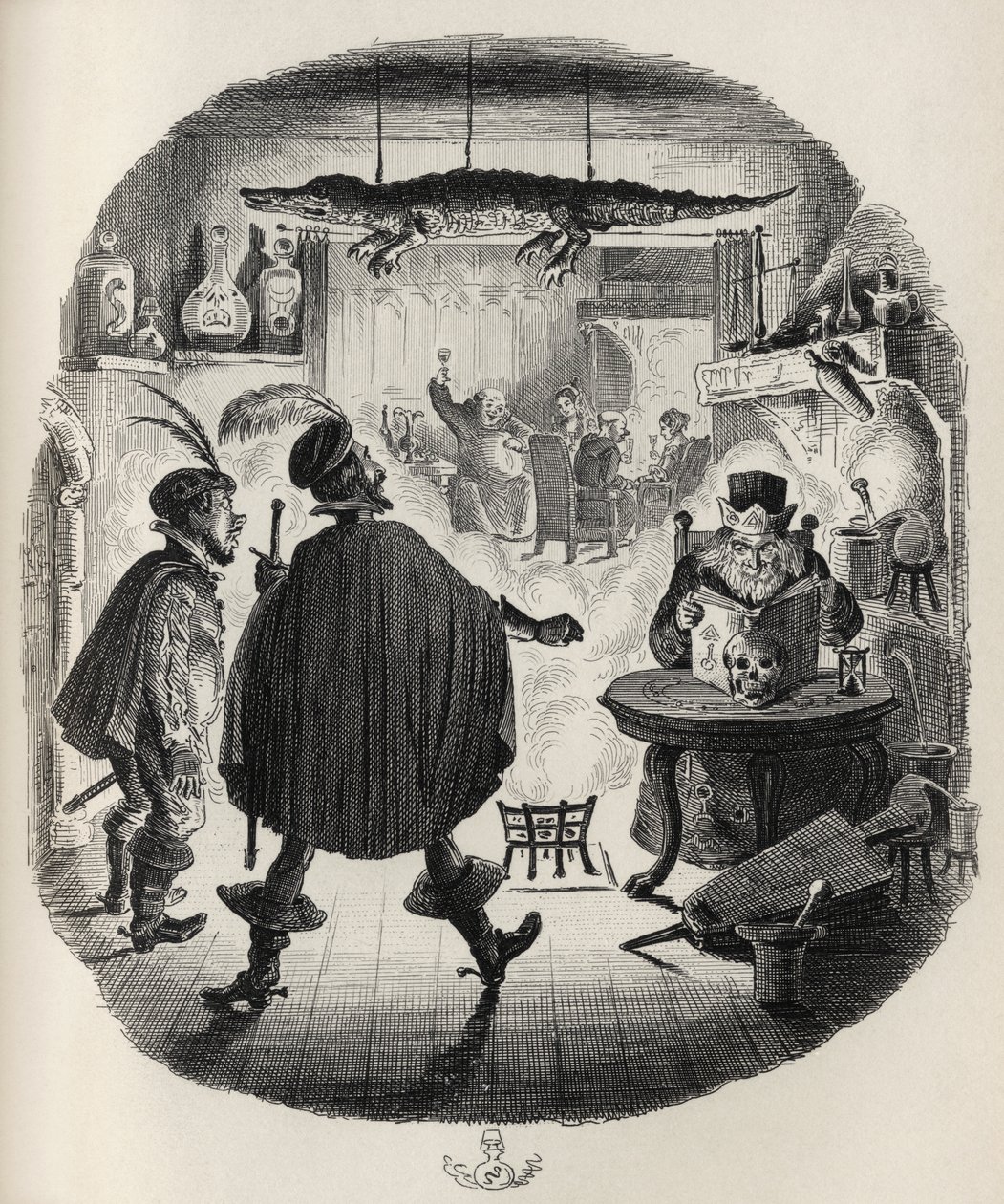 „Kūrėjas“, iš Thomaso Ingoldsby „The Ingoldsby Legends“, išleido Richardas Bentley ir sūnus, 1887 m. autorstwa George Cruikshank
