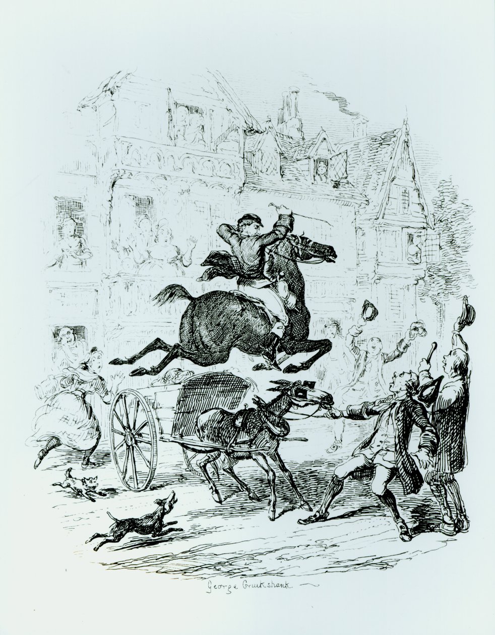 Lot Turpina (1705-39) przez Edmonton autorstwa George Cruikshank