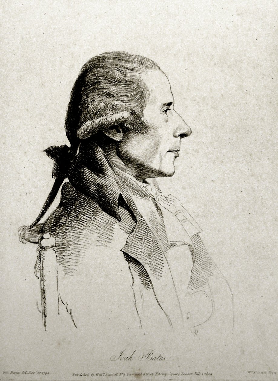 Joah Bates, ryty przez Williama Daniella (1769-1837), 1809 (akwaforta na miękkim podłożu) autorstwa George Dance