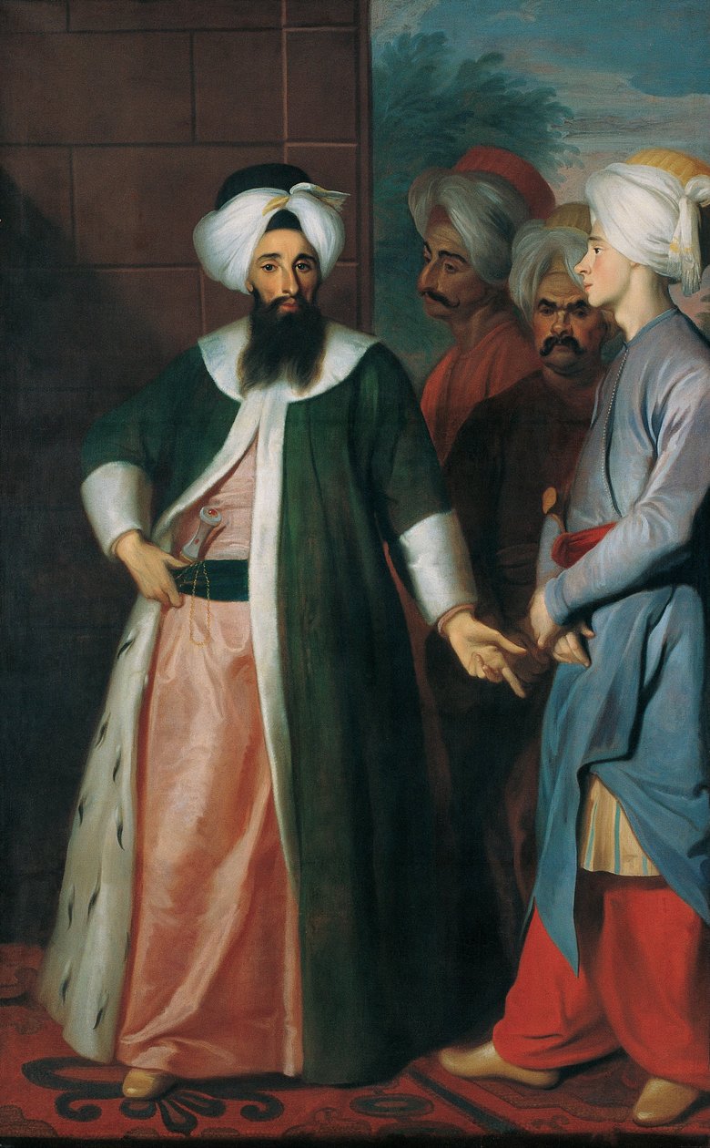 Kozbekçi Mustafa Aa i jego świta autorstwa George Engelhardt Schröder