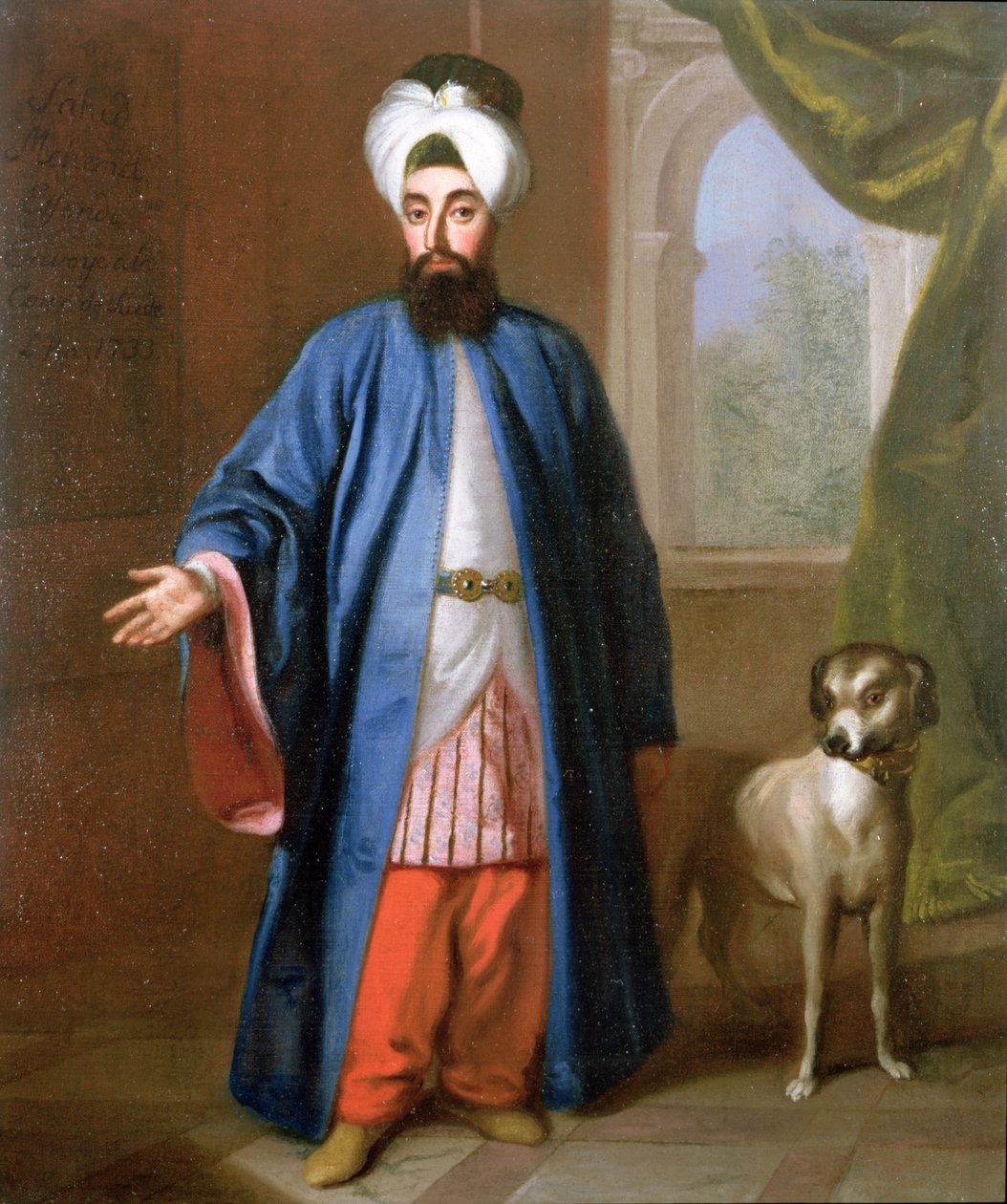 Portret wysłannika Sahida Mehemeta Effendiego na dwór szwedzki, 1733 autorstwa George Engelhardt Schroeder