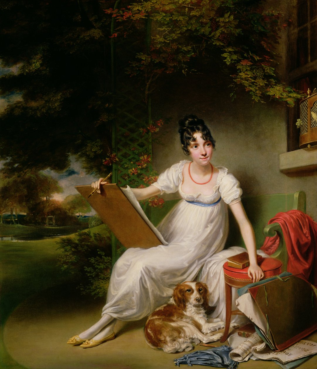 Portret siedzącej damy autorstwa George Francis Joseph