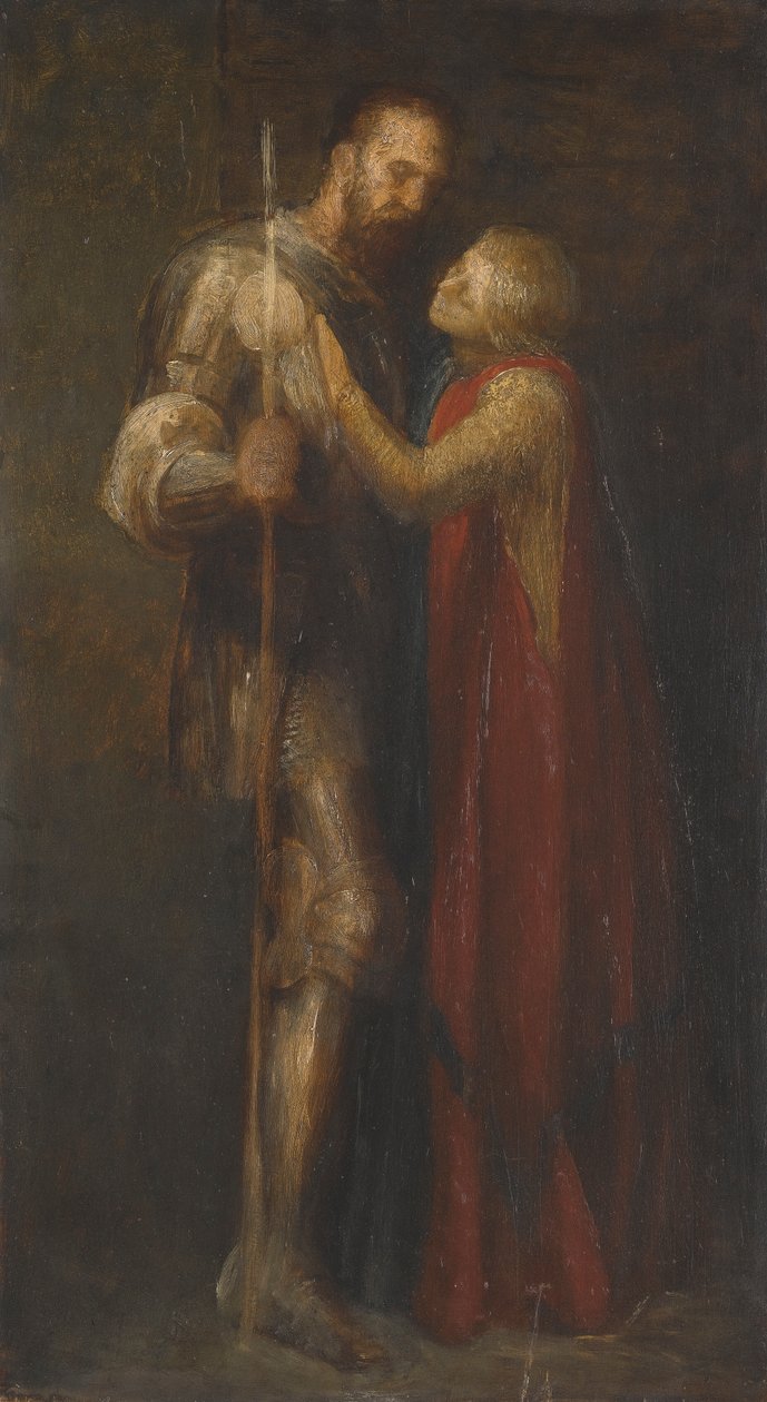 Rycerz i Dziewica autorstwa George Frederick Watts