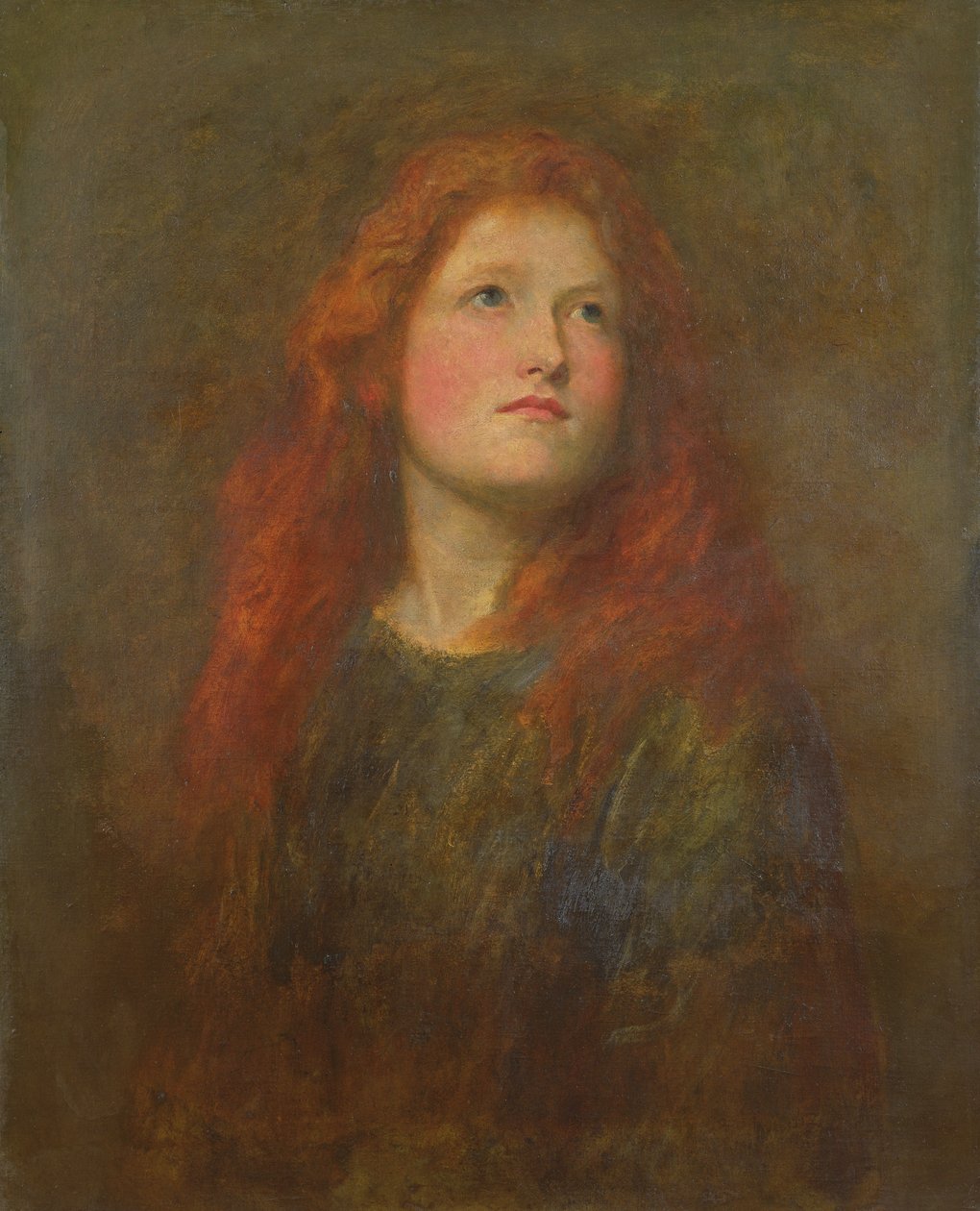 Studium portretowe dziewczynki o rudych włosach, ok. 1885 autorstwa George Frederick Watts