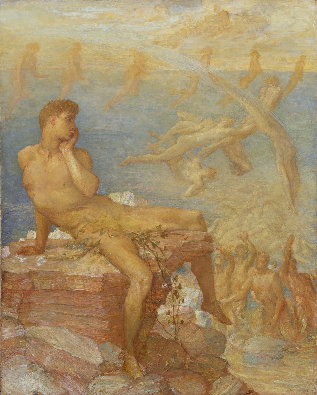 Geniusz poezji greckiej, c.1875 autorstwa George Frederick Watts