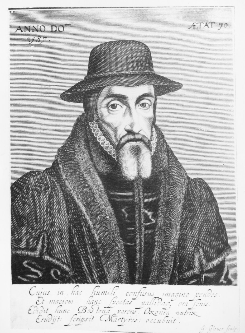 Portret Johna Foxe (1516-87) angielskiego martyrologa autorstwa George Glover