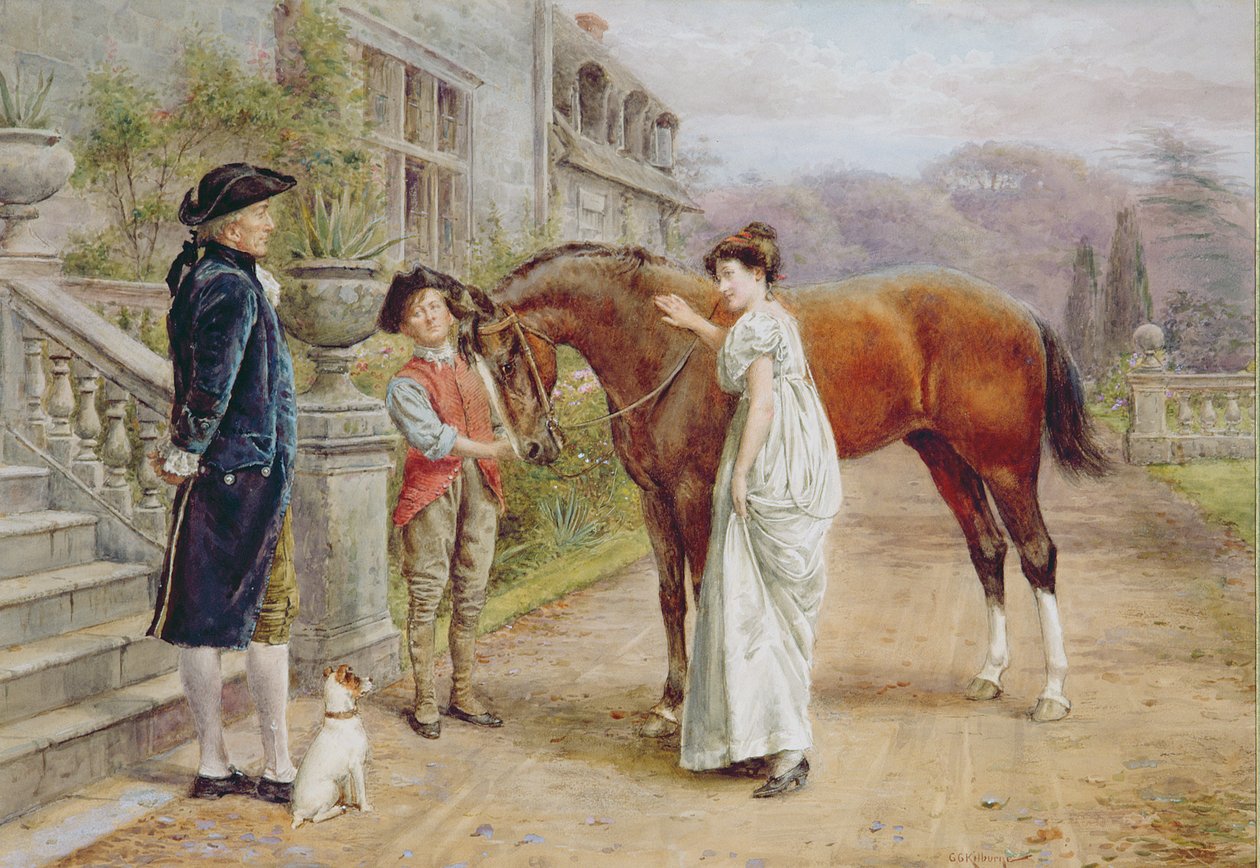 Ulubiona klacz, ok. 1900 autorstwa George Goodwin Kilburne