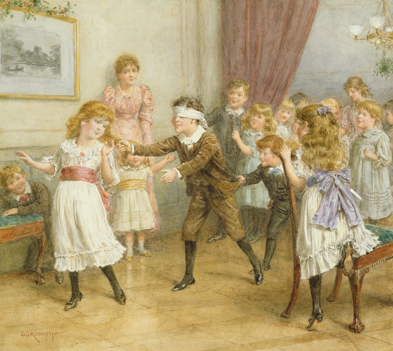 Wzmocnienie ślepca autorstwa George Goodwin Kilburne