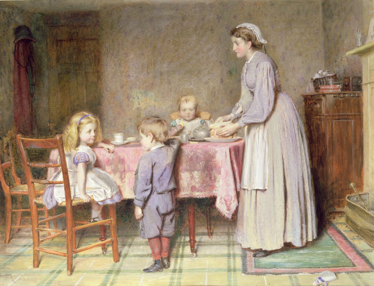 Czas na Herbatę autorstwa George Goodwin Kilburne