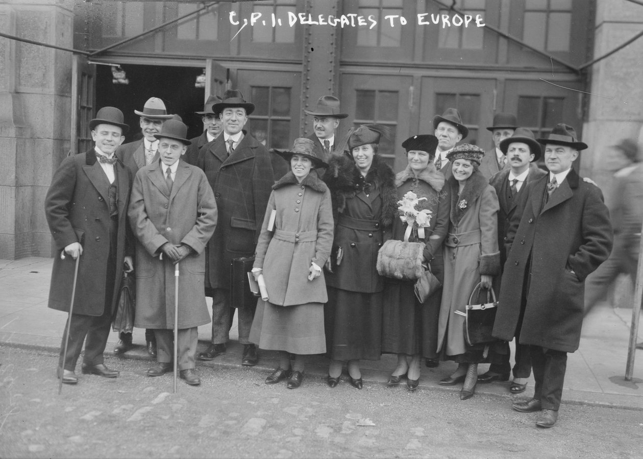 CPI Delegaci do Europy, 1917-8 autorstwa George Grantham Bain