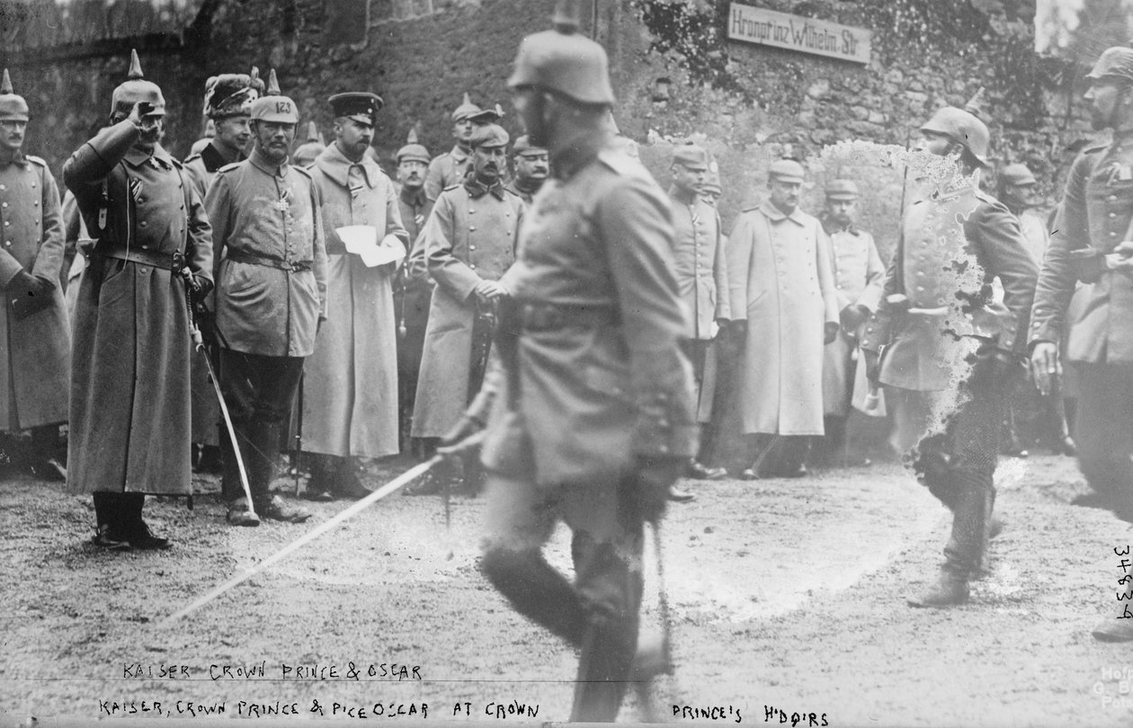 Kaiser Wilhelm w siedzibie Księcia Koronnego, 1914-5 autorstwa George Grantham Bain