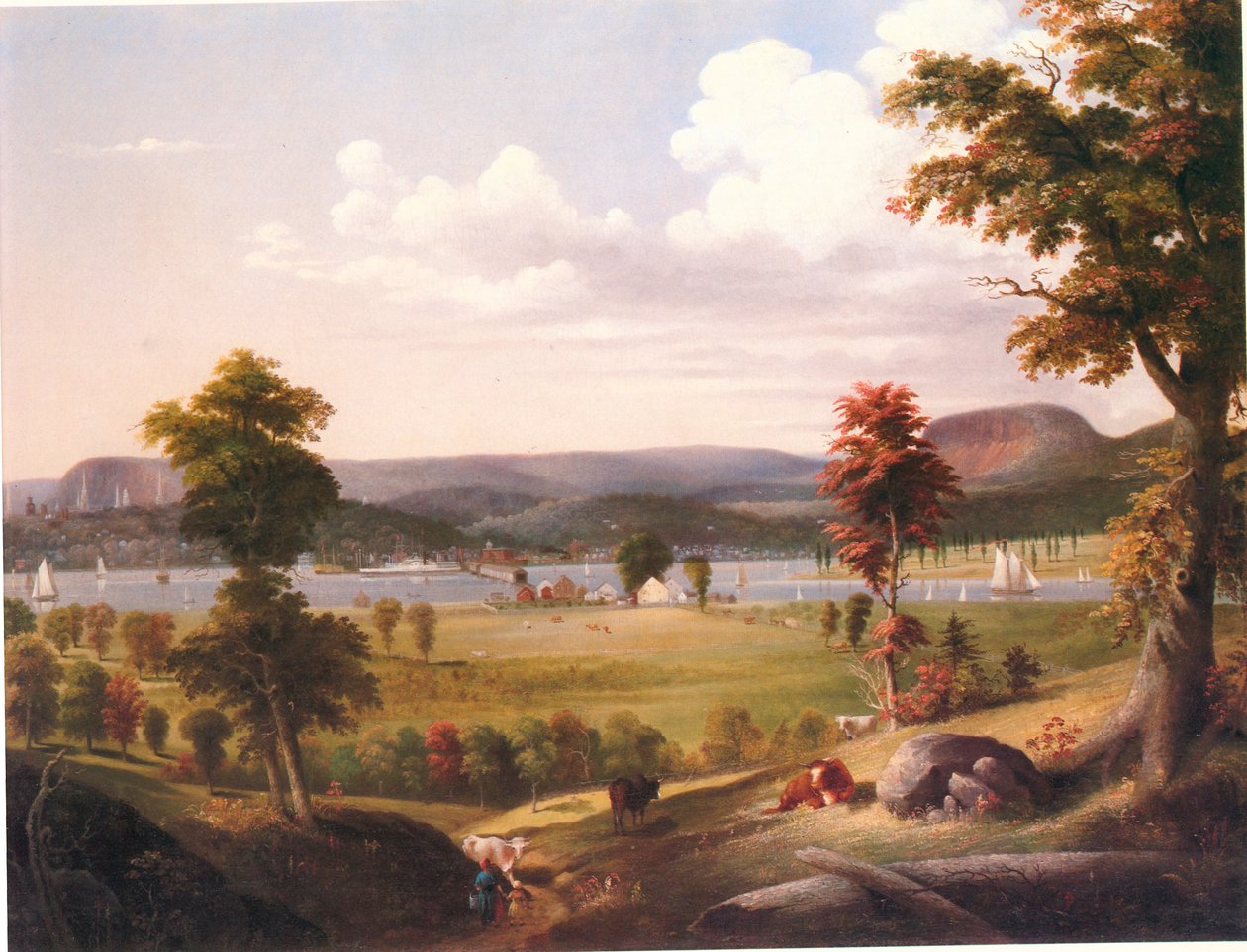 Lato w New Haven, Widok z East Haven autorstwa George Henry Durrie