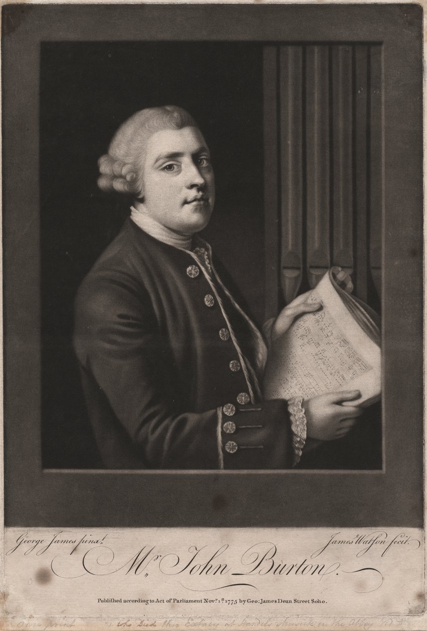 Pan John Burton, wyryty przez Jamesa Watsona (ok. 1740-90), 1775 (mezzotinta) autorstwa George James