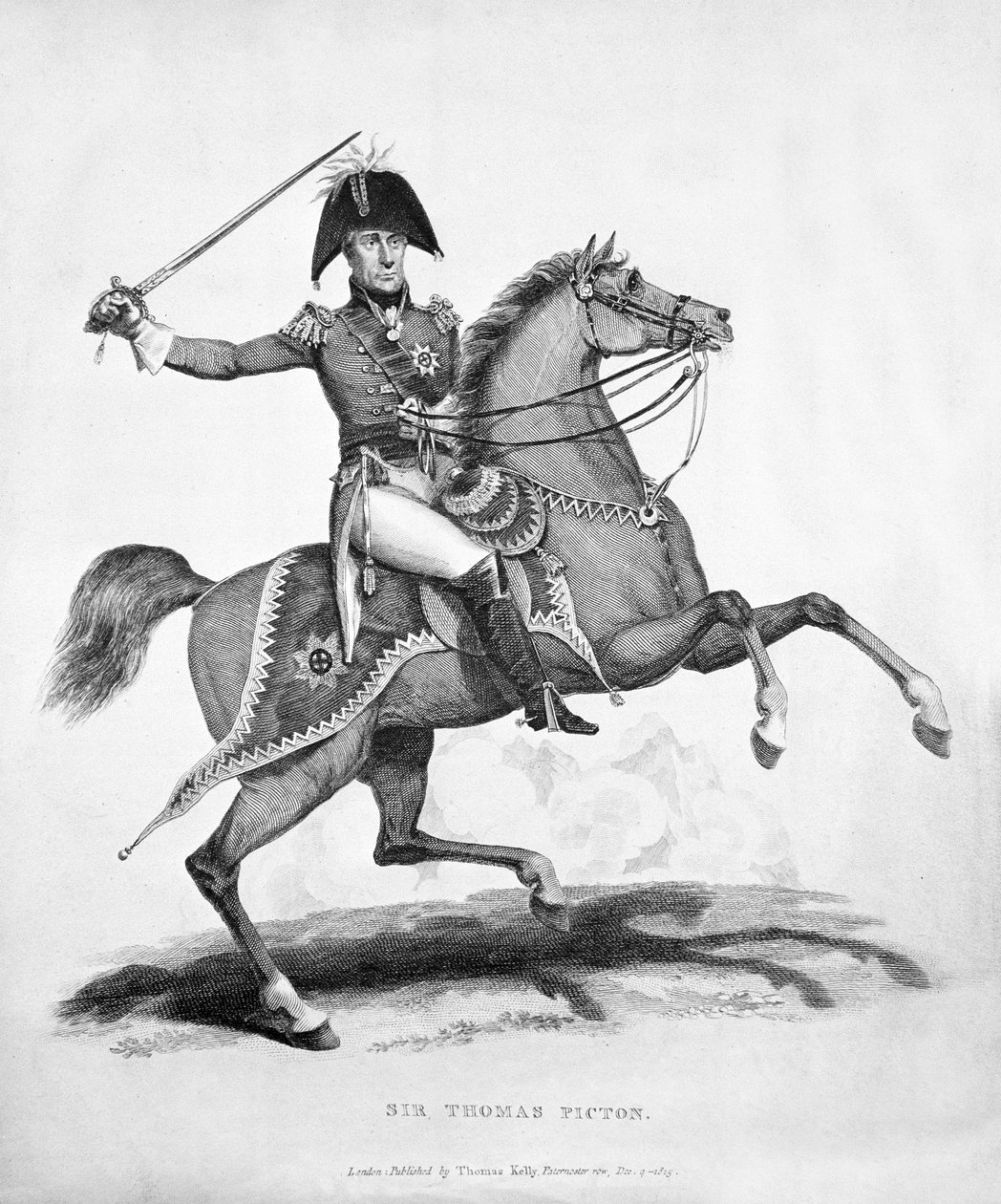 Sir Thomas Picton, grawerowany przez Samuela Mitana, 1815 autorstwa George Jones