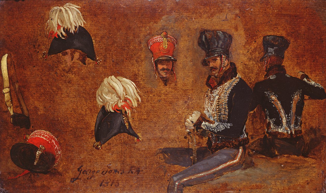 Studium wyposażenia wojskowego, 1815 autorstwa George Jones