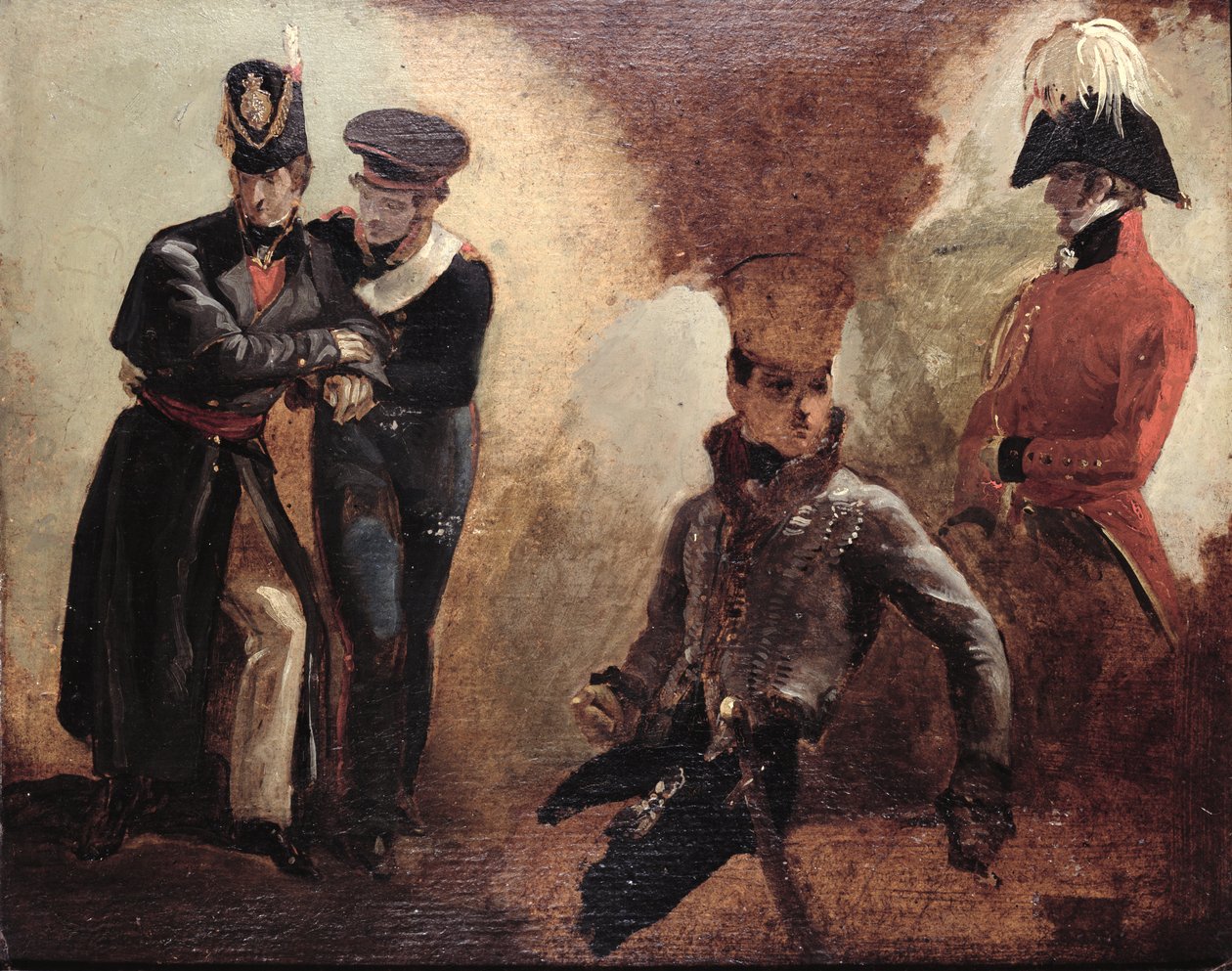 Studia oficera gwardii Coldstream i portrety wojskowe, 1815 autorstwa George Jones