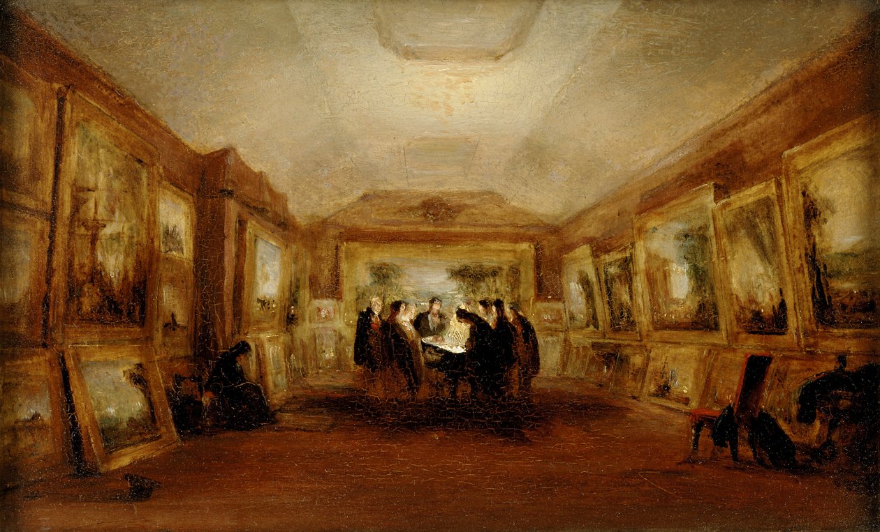 Ciało Turnera leżące w stanie, 29 grudnia 1851, po 1851 (olej na tartaku) autorstwa George Jones