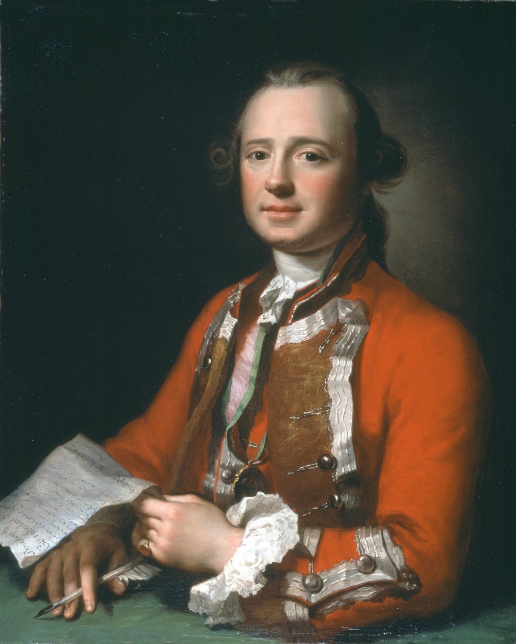 Podpułkownik James Adolphus Oughton (1720-80) 37. regiment pieszy, ok. 1753 r. autorstwa George Knapton