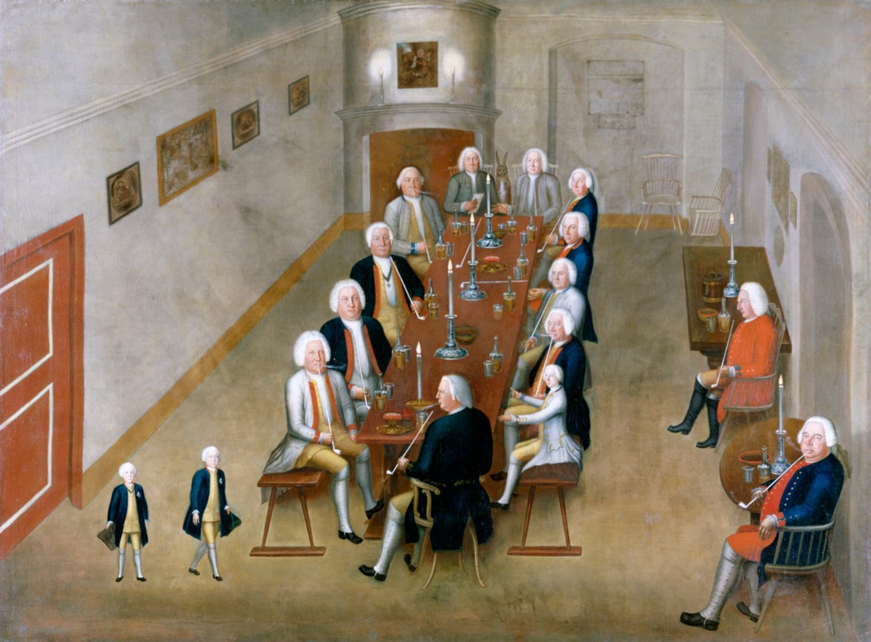 Rada palenia pruskiego Fryderyka Wilhelma I, ok. 17378 autorstwa George Lisiewski