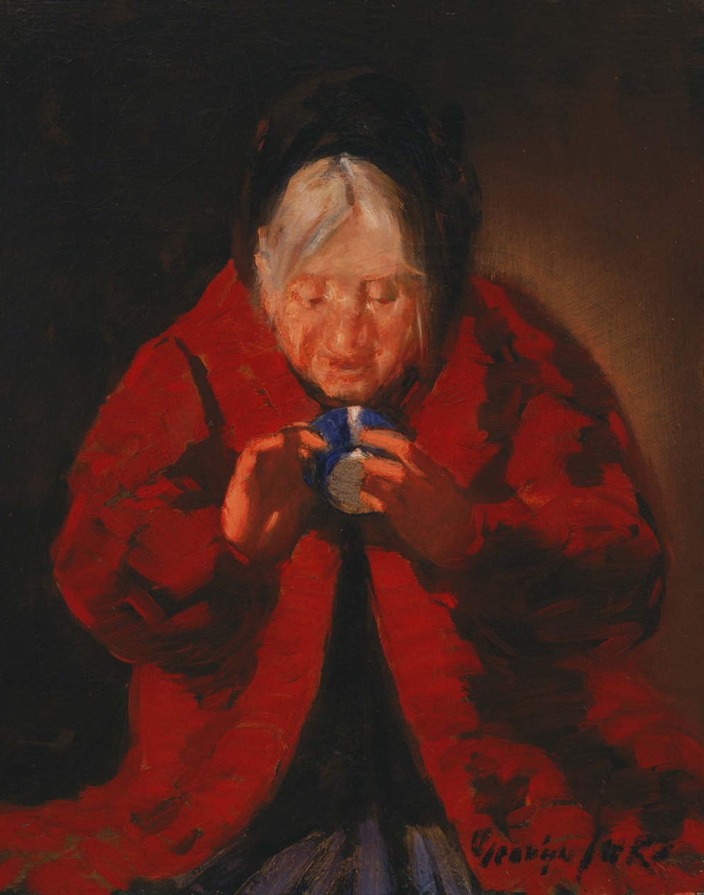 Przepowiadanie fortuny autorstwa George Luks