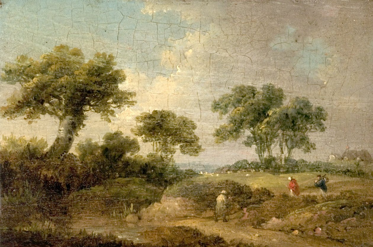 Krajobraz z postaciami autorstwa George Morland