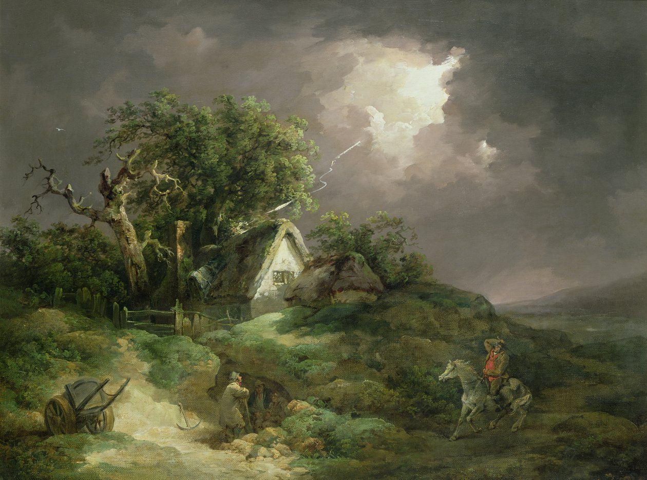 Nadciągająca burza, Isle of Wight, 1789 autorstwa George Morland