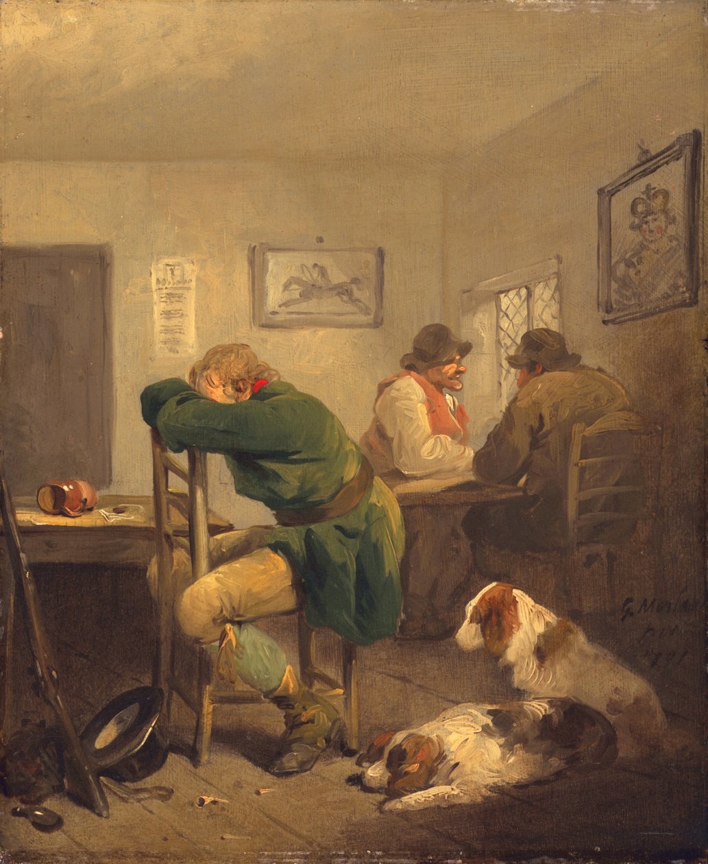 Pechowy sportowiec, 1792 autorstwa George Morland