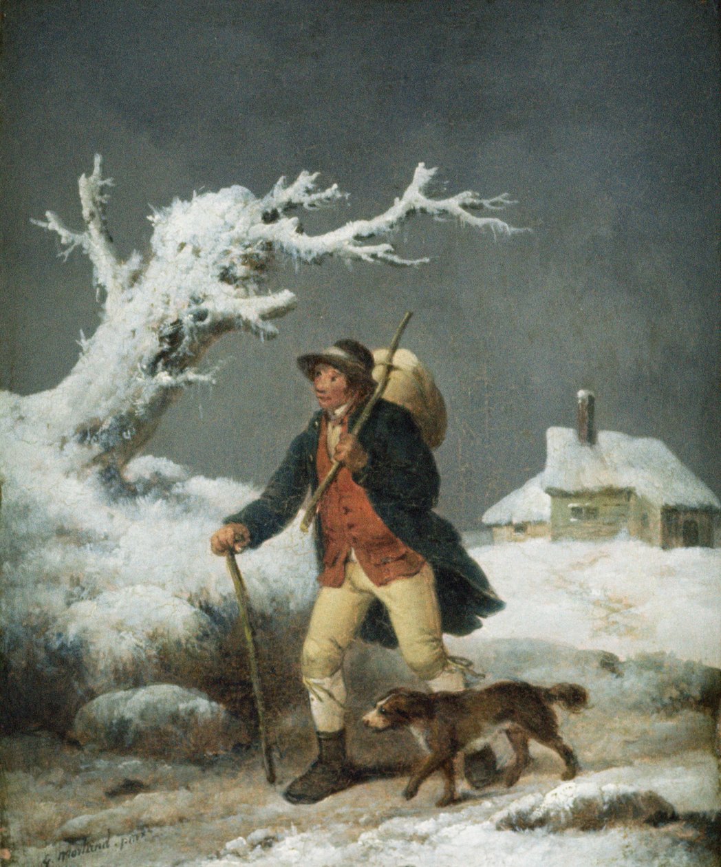 Spacer po śniegu autorstwa George Morland