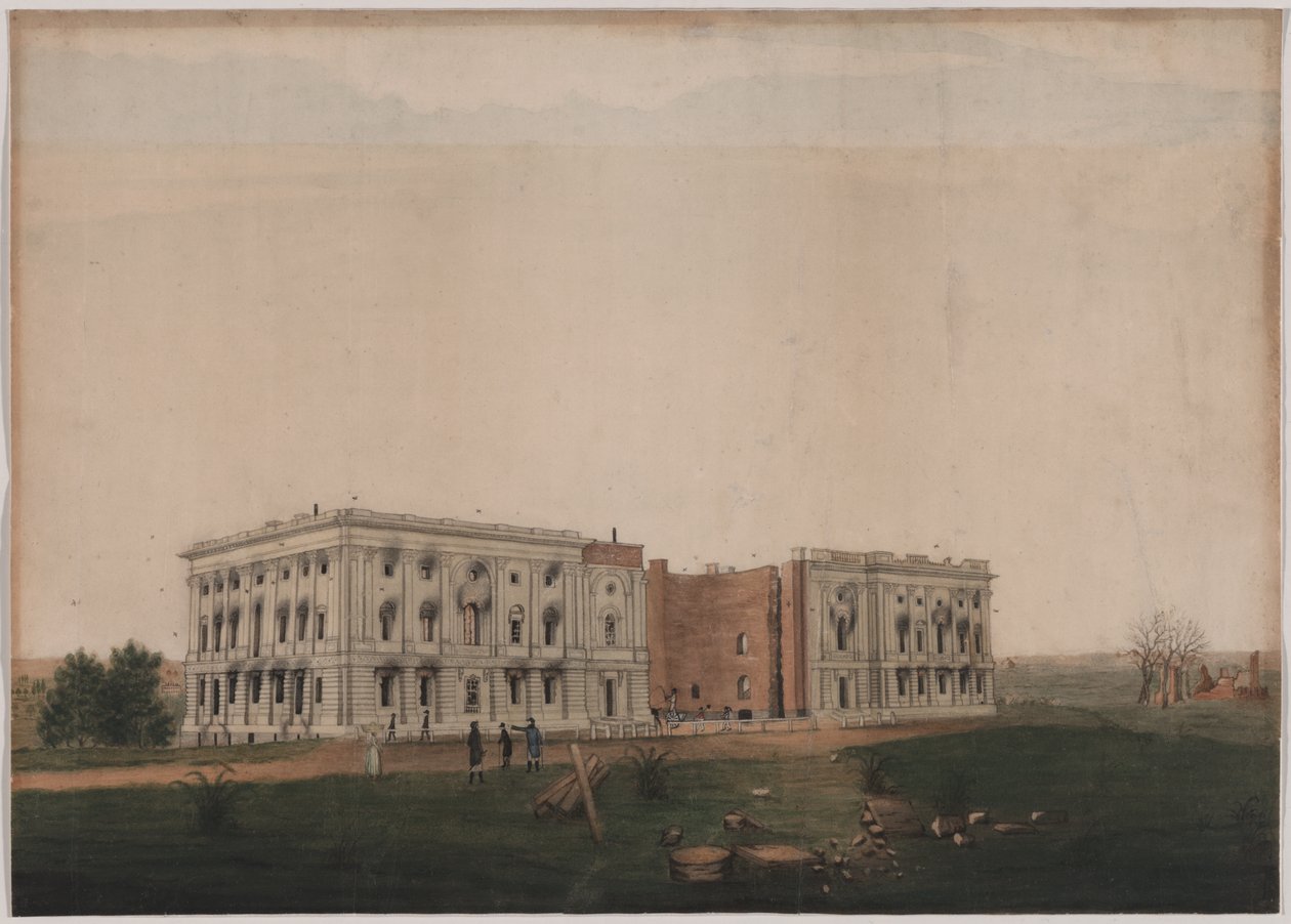 Kapitol Stanów Zjednoczonych 1814 r autorstwa George Munger