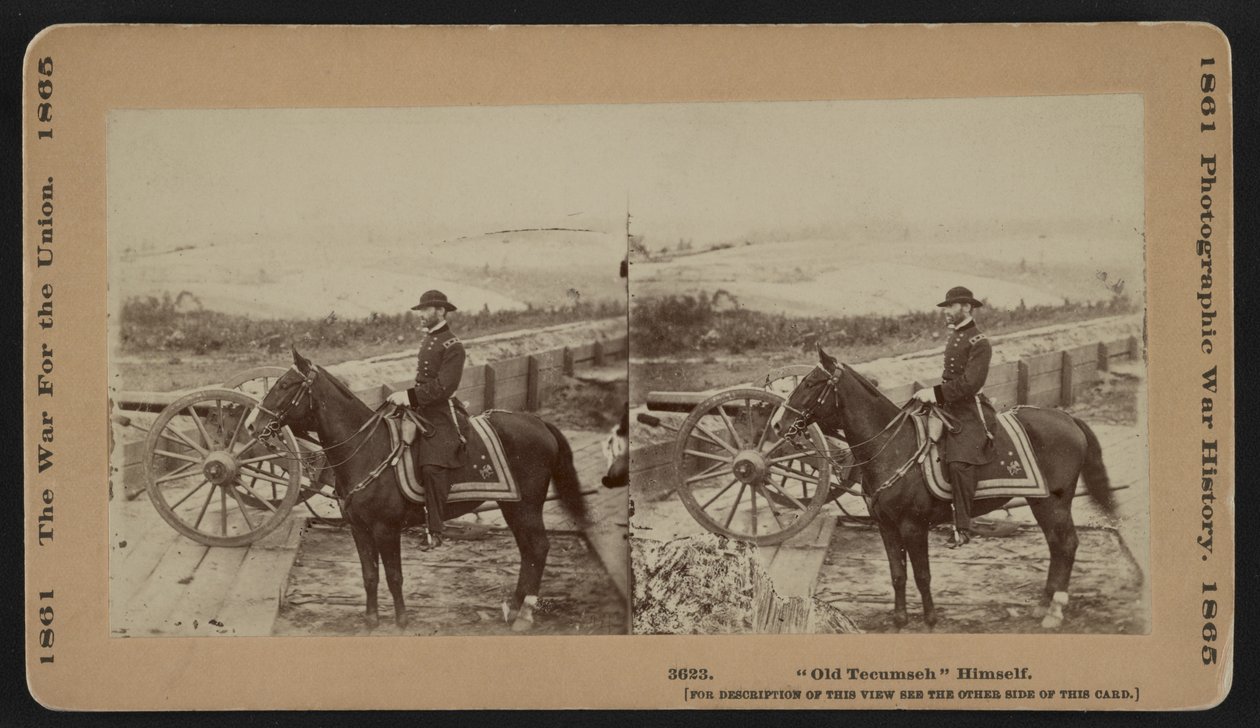 „Old Tecumseh”, generał Sherman, na linii Union w pobliżu Atlanty, 1864 autorstwa George N. Barnard