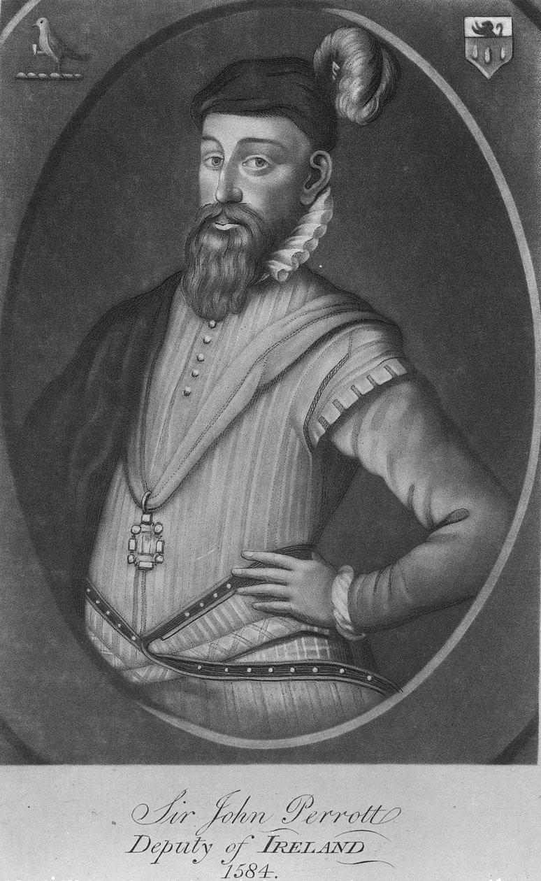 Sir John Perrot, grawerowane przez Valentine